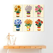 Charger l'image dans la galerie, Mini Série Peinture par Numéros 15x20cm (6 pièces) - Pots de fleurs rustiques