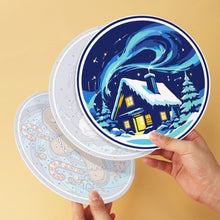 Charger l'image dans la galerie, Mini Série Peinture par Numéros - Disques Ø20cm (6 pièces) - Merveilles hivernales