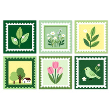 Charger l'image dans la galerie, Mini Série Peinture par Numéros 20x20cm (6 pièces) - Collection de timbres de la nature Figured'Art
