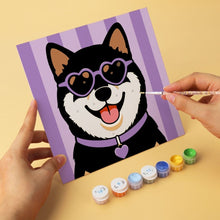 Charger l'image dans la galerie, Mini Série Peinture par Numéros 20x20cm (6 pièces) - Galerie de chiots élégants