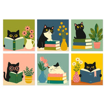 Charger l'image dans la galerie, Mini Série Peinture par Numéros 20x20cm (6 pièces) - Chats littéraires Figured'Art