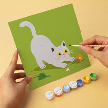 Charger l'image dans la galerie, Mini Série Peinture par Numéros 20x20cm (6 pièces) - Chats et fleurs