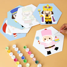 Charger l'image dans la galerie, Mini Série Peinture par Numéros - Hexagones (6 pièces) - Petits personnages joyeux