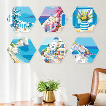 Charger l'image dans la galerie, Mini Série Peinture par Numéros - Hexagones (6 pièces) - Évasion bleue