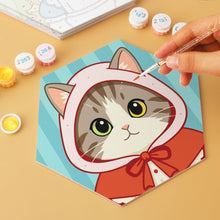 Charger l'image dans la galerie, Mini Série Peinture par Numéros - Hexagones (6 pièces) - Chats en costume