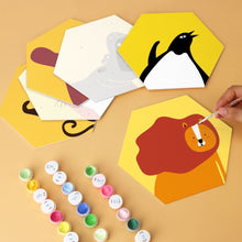 Charger l'image dans la galerie, Mini Série Peinture par Numéros - Hexagones (6 pièces) - Formes de la faune