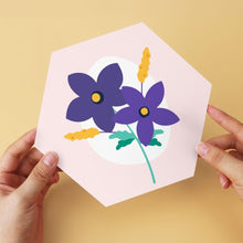 Charger l'image dans la galerie, Mini Série Peinture par Numéros - Hexagones (6 pièces) - Pétales délicats