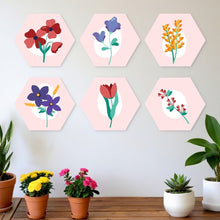 Charger l'image dans la galerie, Mini Série Peinture par Numéros - Hexagones (6 pièces) - Pétales délicats
