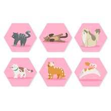 Charger l'image dans la galerie, Mini Série Peinture par Numéros - Hexagones (6 pièces) - Animaux en rose Figured'Art