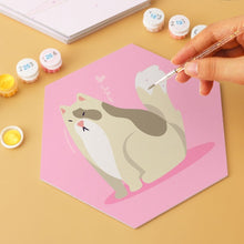 Charger l'image dans la galerie, Mini Série Peinture par Numéros - Hexagones (6 pièces) - Animaux en rose