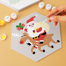 Charger l'image dans la galerie, Mini Série Peinture par Numéros - Hexagones (6 pièces) - Père Noël