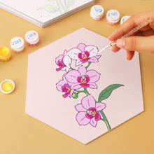 Charger l'image dans la galerie, Mini Série Peinture par Numéros - Hexagones (6 pièces) - Ensemble floral
