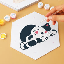 Charger l'image dans la galerie, Mini Série Peinture par Numéros - Hexagones (6 pièces) - Petits chats