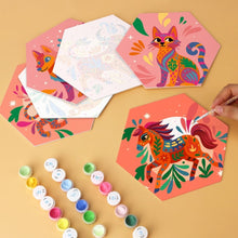 Charger l'image dans la galerie, Mini Série Peinture par Numéros - Hexagones (6 pièces) - Animaux bohèmes
