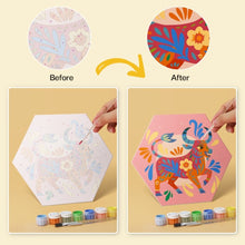 Charger l'image dans la galerie, Mini Série Peinture par Numéros - Hexagones (6 pièces) - Animaux bohèmes