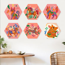 Charger l'image dans la galerie, Mini Série Peinture par Numéros - Hexagones (6 pièces) - Animaux bohèmes