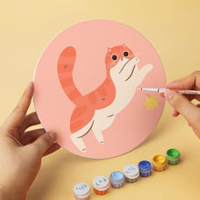 Charger l'image dans la galerie, Mini Série Peinture par Numéros - Disques Ø20cm (6 pièces) - Les chats curieux