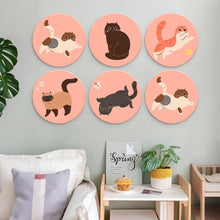 Charger l'image dans la galerie, Mini Série Peinture par Numéros - Disques Ø20cm (6 pièces) - Les chats curieux