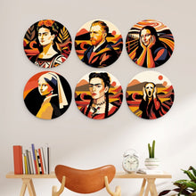 Charger l'image dans la galerie, Mini Série Peinture par Numéros - Disques Ø20cm (6 pièces) - Icônes artistiques
