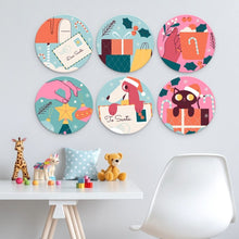 Charger l'image dans la galerie, Mini Série Peinture par Numéros - Disques Ø20cm (6 pièces) - Merveilles joyeuses