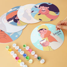 Charger l'image dans la galerie, Mini Série Peinture par Numéros - Disques Ø20cm (6 pièces) - Petits instants