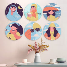 Charger l'image dans la galerie, Mini Série Peinture par Numéros - Disques Ø20cm (6 pièces) - Petits instants
