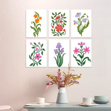 Charger l'image dans la galerie, Mini Série Peinture par Numéros 15x20cm (6 pièces) - Illustrations florales