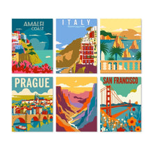 Charger l'image dans la galerie, Mini Série Peinture par Numéros 15x20cm (6 pièces) - Affiche du Grand Tour Figured'Art