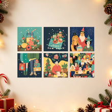 Charger l'image dans la galerie, Mini Série Peinture par Numéros 20x20cm (6 pièces) - Noël enchanté
