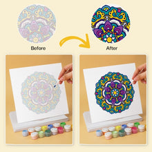 Charger l'image dans la galerie, Mini Série Peinture par Numéros 20x20cm (6 pièces) - Mandalas kaléidoscopiques