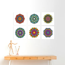 Charger l'image dans la galerie, Mini Série Peinture par Numéros 20x20cm (6 pièces) - Mandalas kaléidoscopiques
