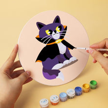 Charger l'image dans la galerie, Mini Série Peinture par Numéros - Disques Ø20cm (6 pièces) - Chat et magie de minuit