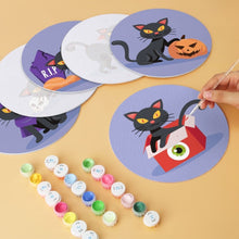 Charger l'image dans la galerie, Mini Série Peinture par Numéros - Disques Ø20cm (6 pièces) - Chats et sorcellerie