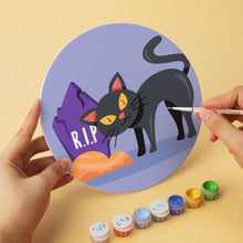 Charger l'image dans la galerie, Mini Série Peinture par Numéros - Disques Ø20cm (6 pièces) - Chats et sorcellerie