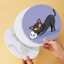 Charger l'image dans la galerie, Mini Série Peinture par Numéros - Disques Ø20cm (6 pièces) - Chats et sorcellerie