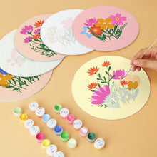 Charger l'image dans la galerie, Mini Série Peinture par Numéros - Disques Ø20cm (6 pièces) - Le jardin secret