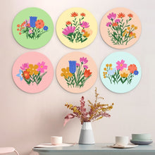 Charger l'image dans la galerie, Mini Série Peinture par Numéros - Disques Ø20cm (6 pièces) - Le jardin secret