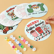 Charger l'image dans la galerie, Mini Série Peinture par Numéros - Disques Ø20cm (6 pièces) - Vœux chaleureux de Noël