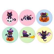 Charger l'image dans la galerie, Mini Série Peinture par Numéros - Disques Ø20cm (6 pièces) - Chatons d'Halloween Figured'Art