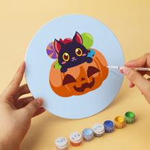 Charger l'image dans la galerie, Mini Série Peinture par Numéros - Disques Ø20cm (6 pièces) - Chatons d'Halloween