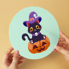 Charger l'image dans la galerie, Mini Série Peinture par Numéros - Disques Ø20cm (6 pièces) - Chatons d'Halloween