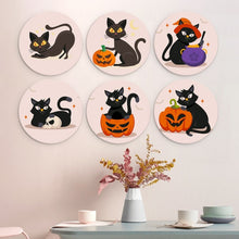 Charger l'image dans la galerie, Mini Série Peinture par Numéros - Disques Ø20cm (6 pièces) - Chats effrayants