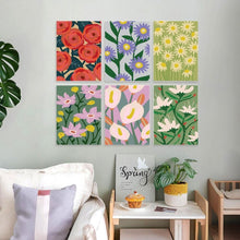 Charger l'image dans la galerie, Mini Série Peinture par Numéros 15x20cm (6 pièces) - Fleurs éclatantes