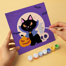 Charger l'image dans la galerie, Mini Série Peinture par Numéros 20x20cm (6 pièces) - Chats d'Halloween