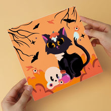 Charger l'image dans la galerie, Mini Série Peinture par Numéros 20x20cm (6 pièces) - Chats d'Halloween