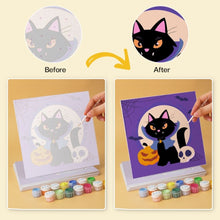 Charger l'image dans la galerie, Mini Série Peinture par Numéros 20x20cm (6 pièces) - Chats d'Halloween