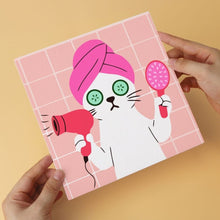 Charger l'image dans la galerie, Mini Série Peinture par Numéros 20x20cm (6 pièces) - Chats au spa 2