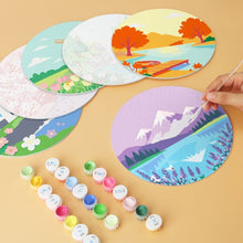 Charger l'image dans la galerie, Mini Série Peinture par Numéros - Disques Ø20cm (6 pièces) - Paysages rêveurs 1