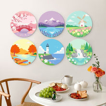 Charger l'image dans la galerie, Mini Série Peinture par Numéros - Disques Ø20cm (6 pièces) - Paysages rêveurs 1