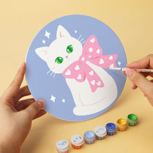 Charger l'image dans la galerie, Mini Série Peinture par Numéros - Disques Ø20cm (6 pièces) - Rubans et chats